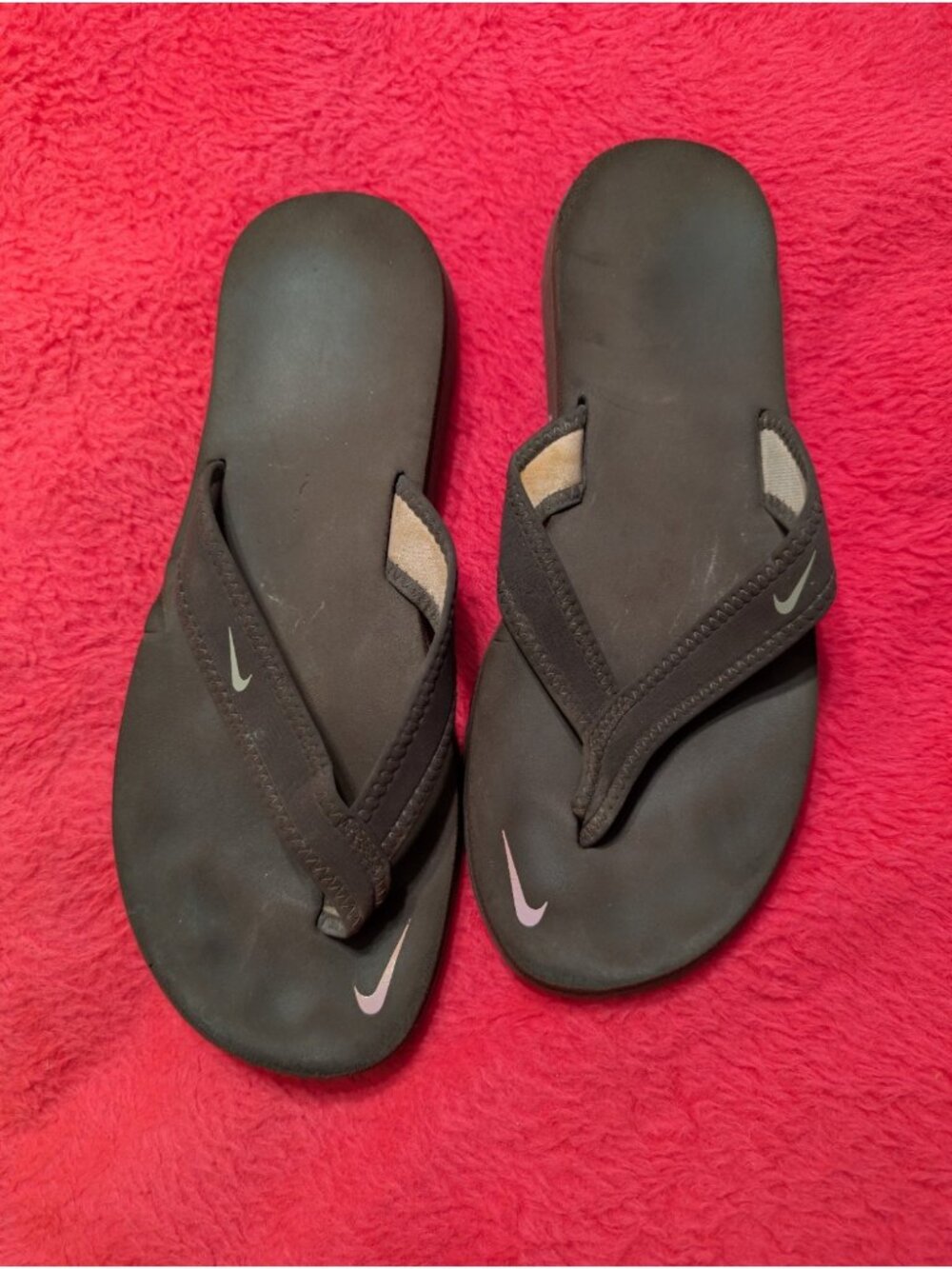 Nike Celso Girl Flip Flops Women 6 Brown Pink Comfort Thong Sandals 314870-222